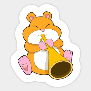 Hamster Musician Trumpet Sticker